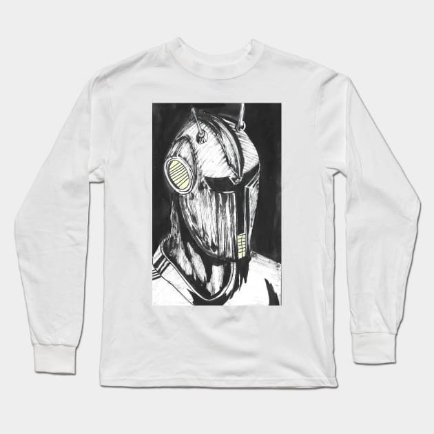 Helmet from Inktober 2021 Long Sleeve T-Shirt by chadtheartist